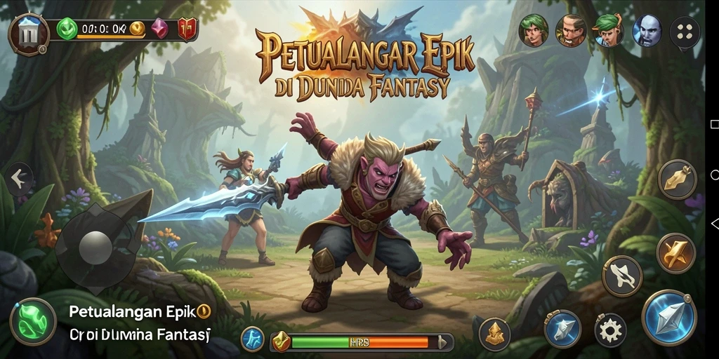 Tampilan gameplay RPG yang penuh aksi dan petualangan di HR89.