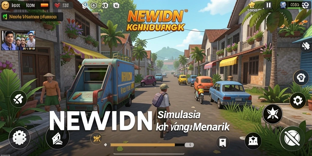 Tampilan gameplay NEWIDN dengan desain simulasi yang menakjubkan.