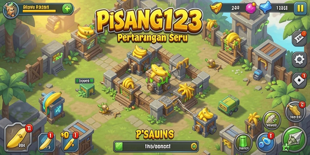 Tampilan gameplay seru Tower Defense di PISANG123.